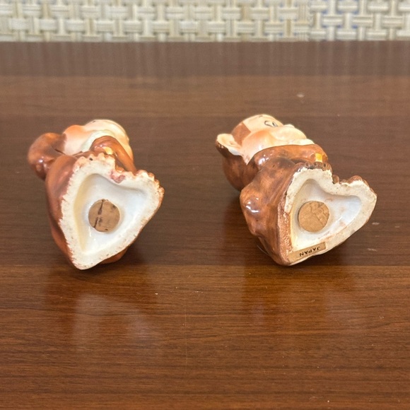 🌟HP🌟VTG 1950s Ceramic Monkeys Eating Ice Cream Cone Salt & Pepper Japan - Picture 12 of 14